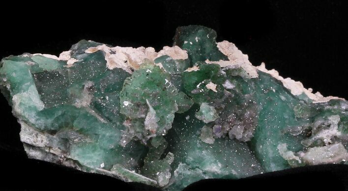 Green Fluorite & Druzy Quartz - Colorado #33360